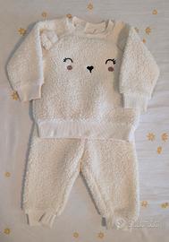 Tuta in pile bambina 3/6 mesi H&M