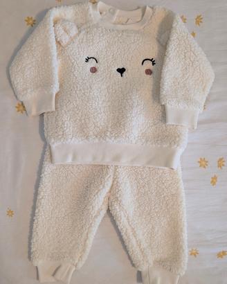 Tuta in pile bambina 3/6 mesi H&M