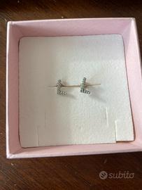 Orecchini argento iniziale L