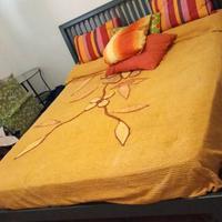 letto matrimoniale con materasso, rete a doghe,