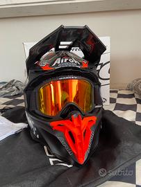Casco Airoh Motocross/Enduro+ maschera- come nuovi