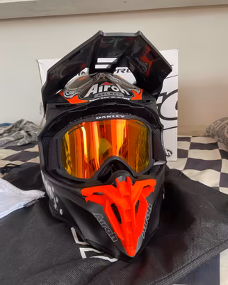 Casco Airoh Motocross/Enduro+ maschera- come nuovi