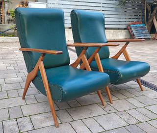Poltrone  reclinabili Antonio Gorgone anni 50

