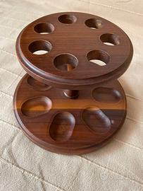 Portapipa circolare 07 posti legno massello