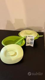 Set 3 ciotole Tupperware nuovo con mestoli