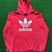 Felpa Adidas Rossa Taglia XS - Logo Trifoglio