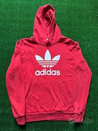 Felpa Adidas Rossa Taglia XS - Logo Trifoglio