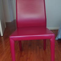 Sedie Pelle Cattelan bordeaux 