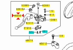 Leva frizione Kawasaki ER-5 460921181