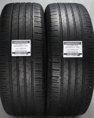 2 PNEUMATICI USATI 235/55R19 105V ECO C 6 CONTINEN