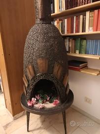 Stufa vintage in ferro battuto