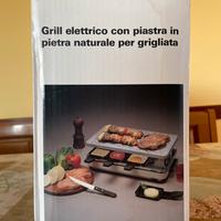 Grill elettrico con piastra in pietra naturale