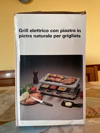 Grill elettrico con piastra in pietra naturale