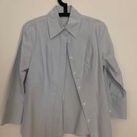 camicia donna celeste cotone Oxford Benetton