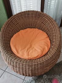 Sedie poltrone da esterno interno Rattan