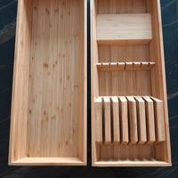 Porta posate e porta coltelli Ikea in bambù 