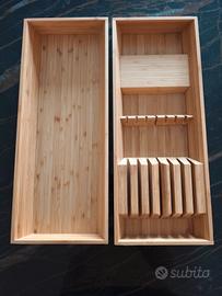 Porta posate e porta coltelli Ikea in bambù 