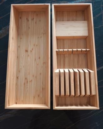 Porta posate e porta coltelli Ikea in bambù 