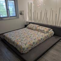 Letto matrimoniale design giapponese 