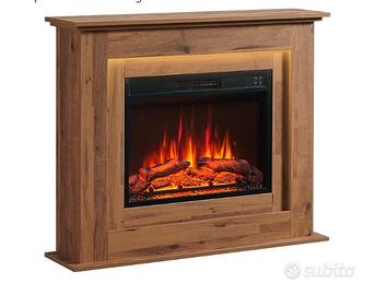 caminetto finto in legno