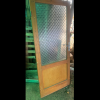 Porta legno, vetro vintage, casa, cantina, lotto