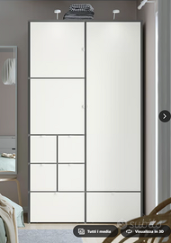 Armadio IKEA VISHTUS grigio/bianco – come nuovo (m