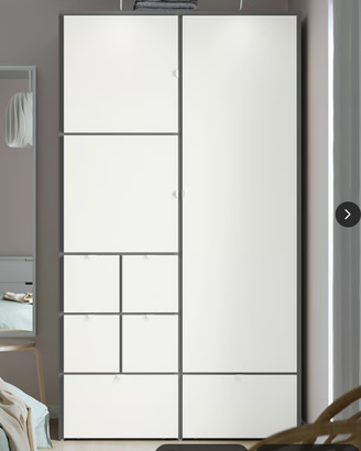 Armadio IKEA VISHTUS grigio/bianco – come nuovo (m