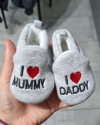 scarpe in tessuto neonato