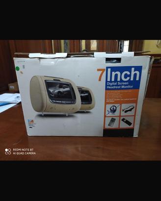 Lettore dvd con poggiatesta integrato dx e sx