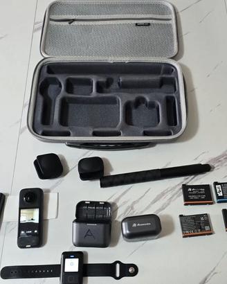 Insta360 X3 Kit Completo - 5 Bat + GPS Remote + Ca