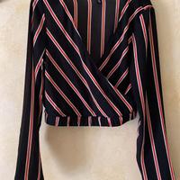 Blusa corta avvolgente XS XS / IT 38 / EU 34