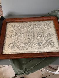 quadre e vassoio in argento