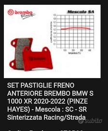 pastiglie anteriori BMW S1000XR pinze Hayes