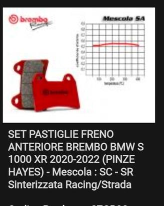 pastiglie anteriori BMW S1000XR pinze Hayes