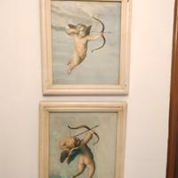 quadri shabby,bianco decapato 