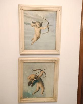 quadri shabby,bianco decapato 