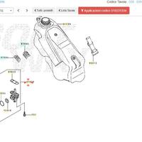 Rubinetto carburante Kawasaki KX125 510231334