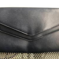 Pochette blu in pelle