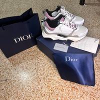 Scarpe dior b22 rosa e bianche  taglia 42