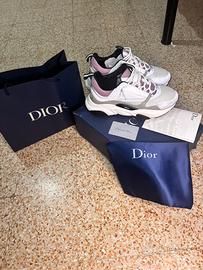 Scarpe dior b22 rosa e bianche  taglia 42