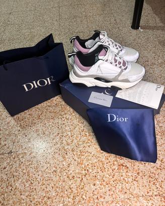 Scarpe dior b22 rosa e bianche  taglia 42