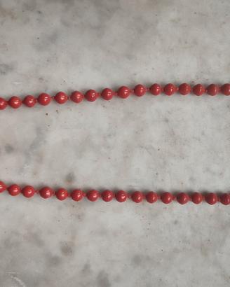 Collana artigianale rossa come nuova