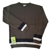 Pullover bambino 14 anni girocollo verde militare