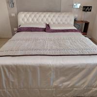 copriletto in raso compreso di copricuscini e trap