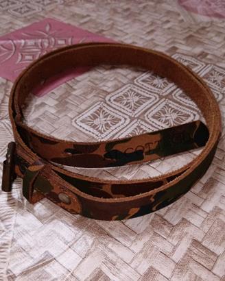 Cintura In Cuoio Marrone Con Incisioni – Vintage
