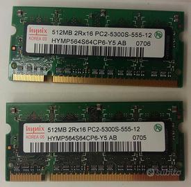 Ram hinix 512mb 2rx16 pc2-5300s-555-12