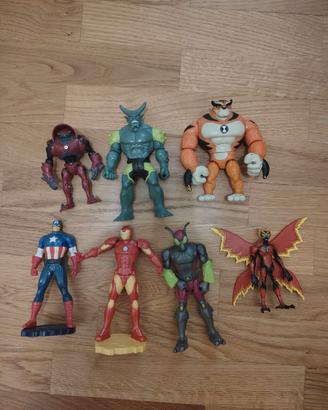 Lotto di Action Figure Ben 10 e Marvel