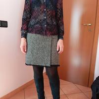 Gonna in tweed di lana vintage tg.42/44 