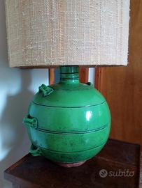 Lampada ceramica tonda smaltata .