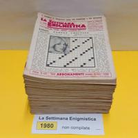 LA SETTIMANA ENIGMISTICA, anno 1980, NON compilati